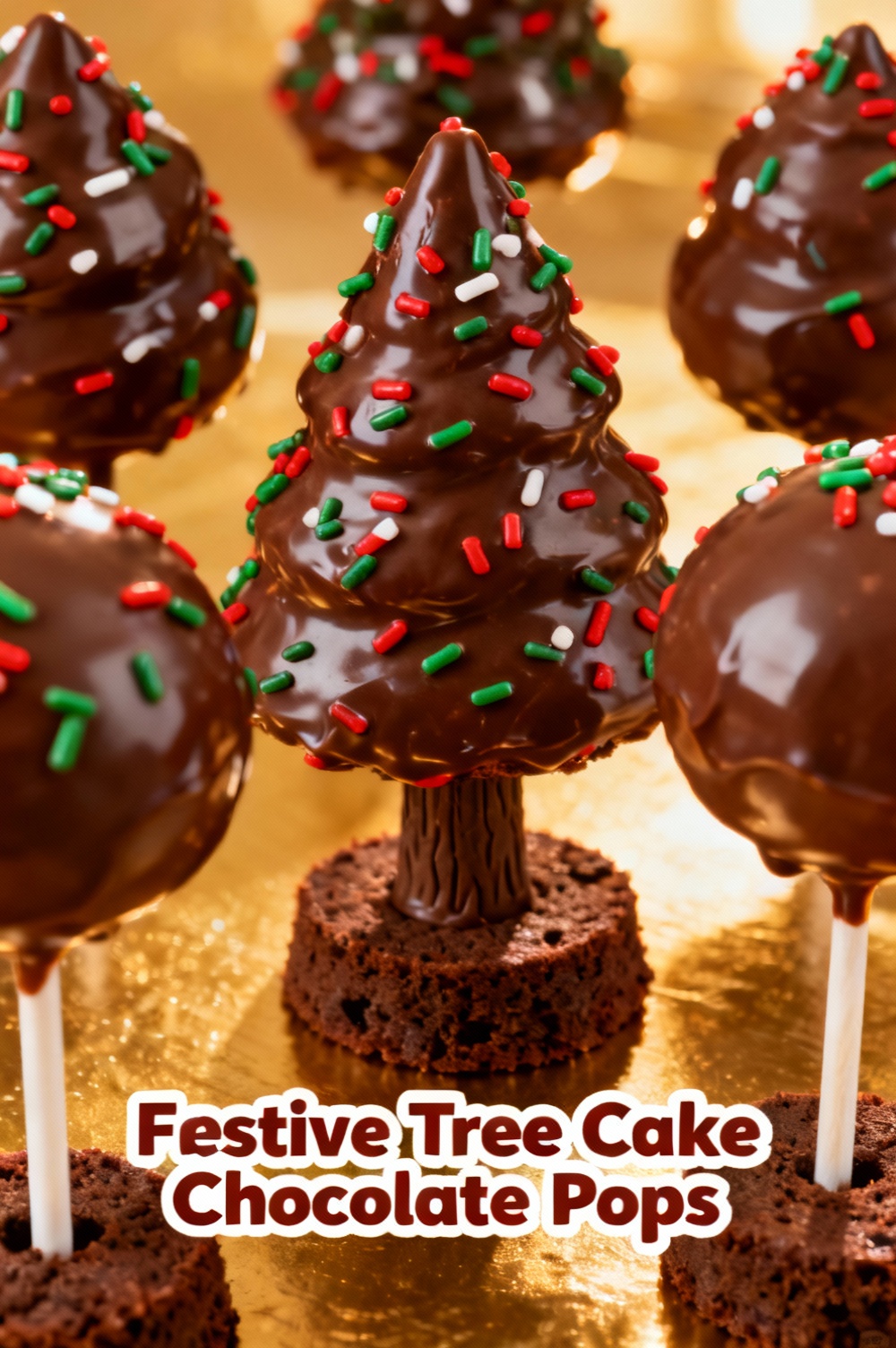 Festive Tree Cake Chocolate Pops