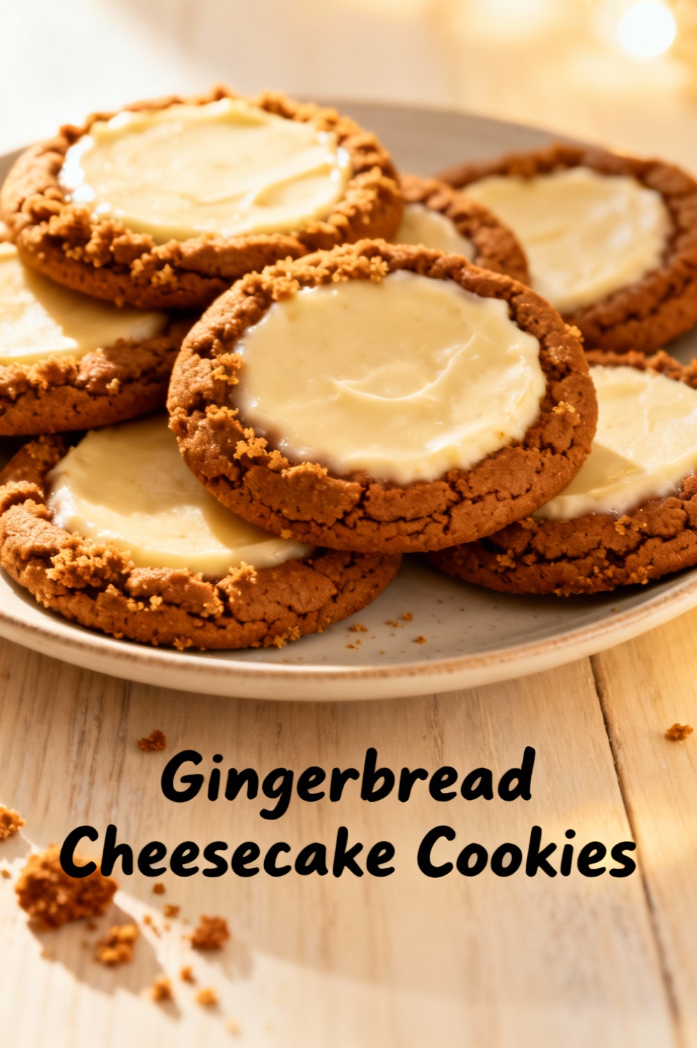 Gingerbread Cheesecake Cookies