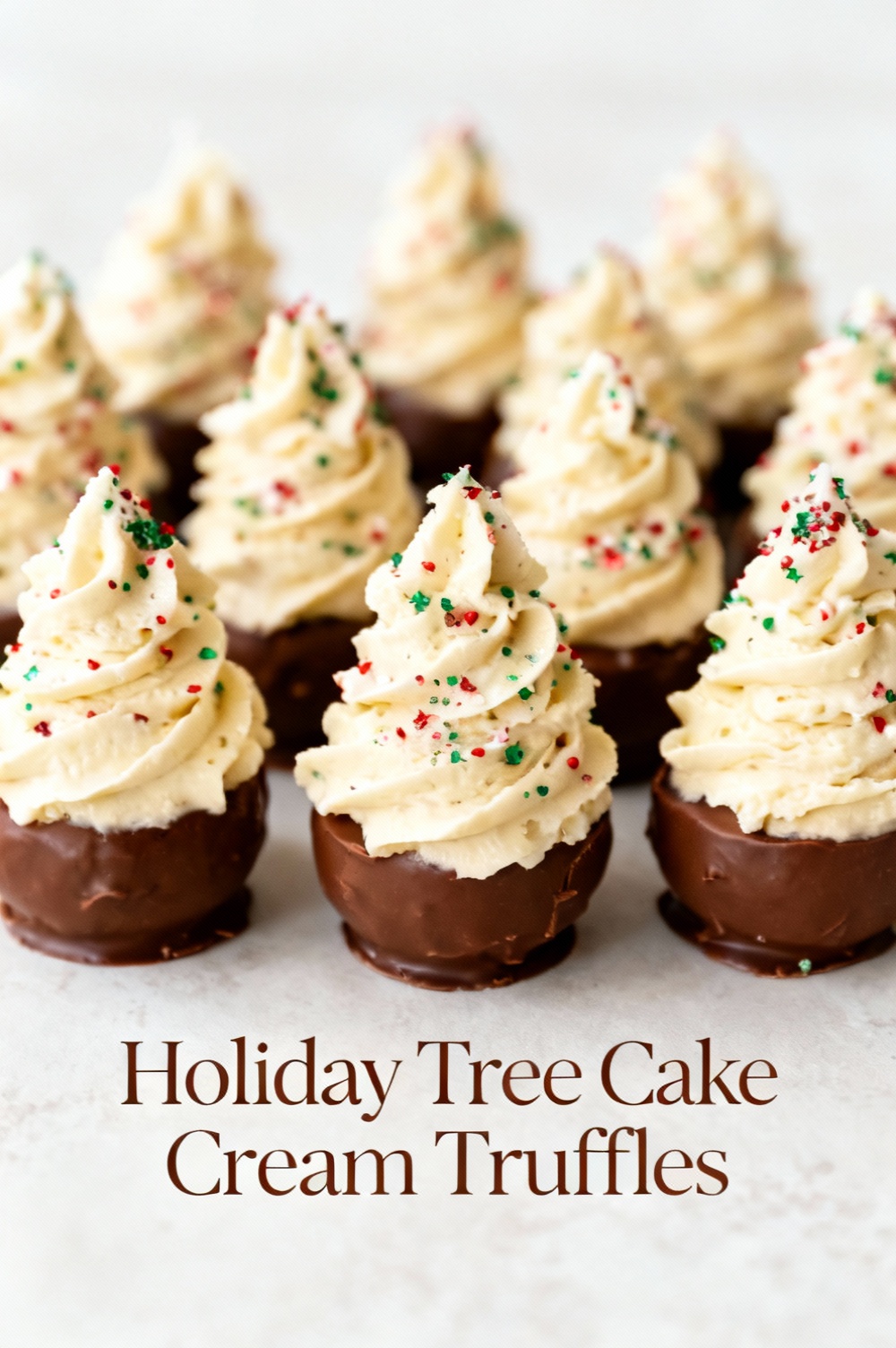 Holiday Tree Cake Cream Truffles