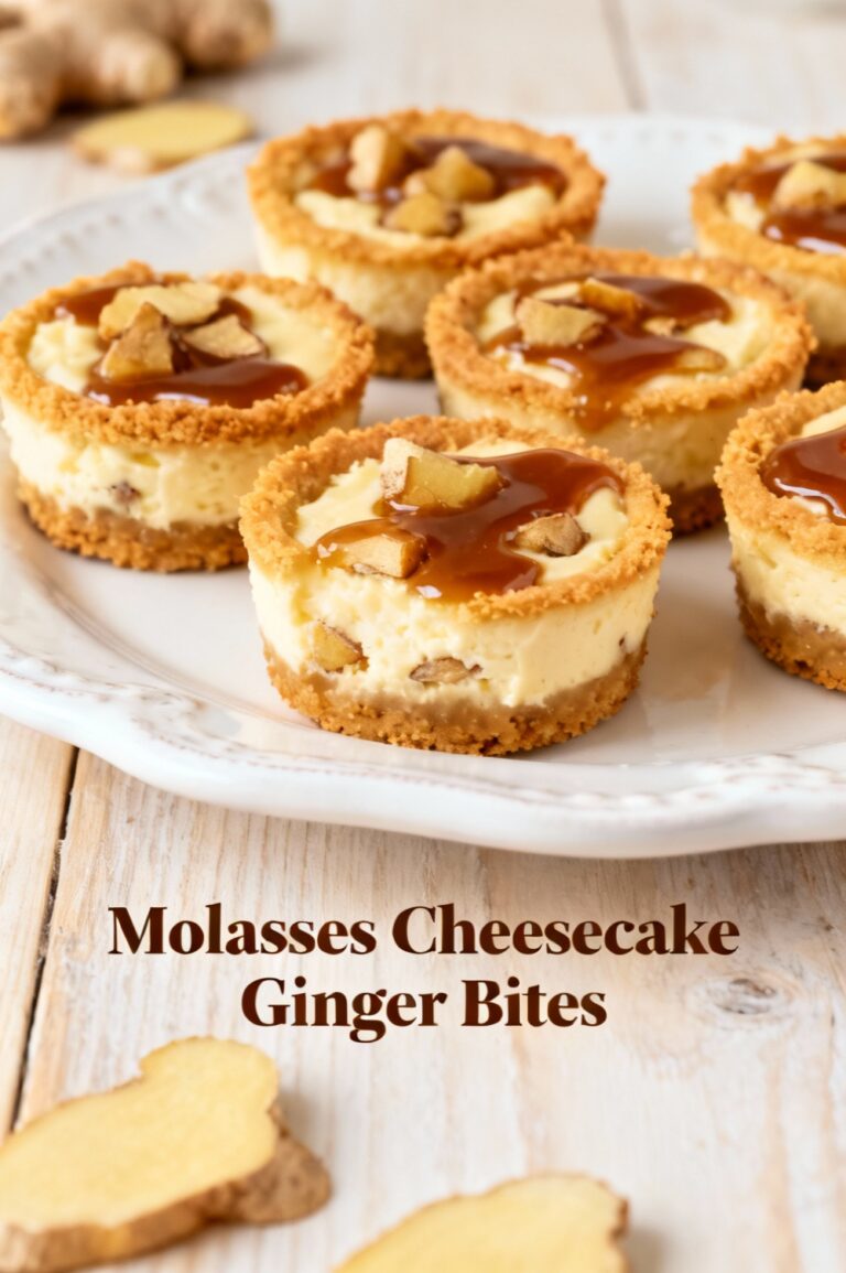 Molasses Cheesecake Ginger Bites