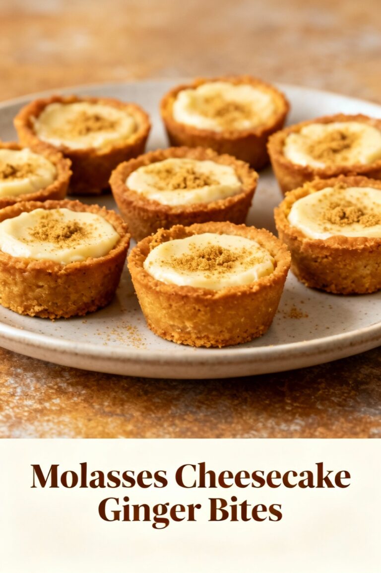 Molasses Cheesecake Ginger Bites
