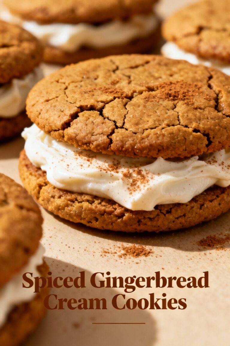 Spiced Gingerbread Cream Cookies