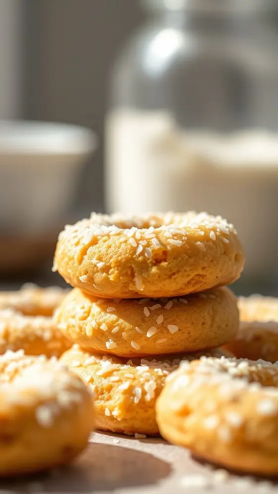 Coconut Caramel Cookie Rings