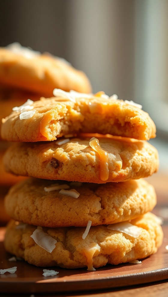 Homemade Caramel Coconut Cookies