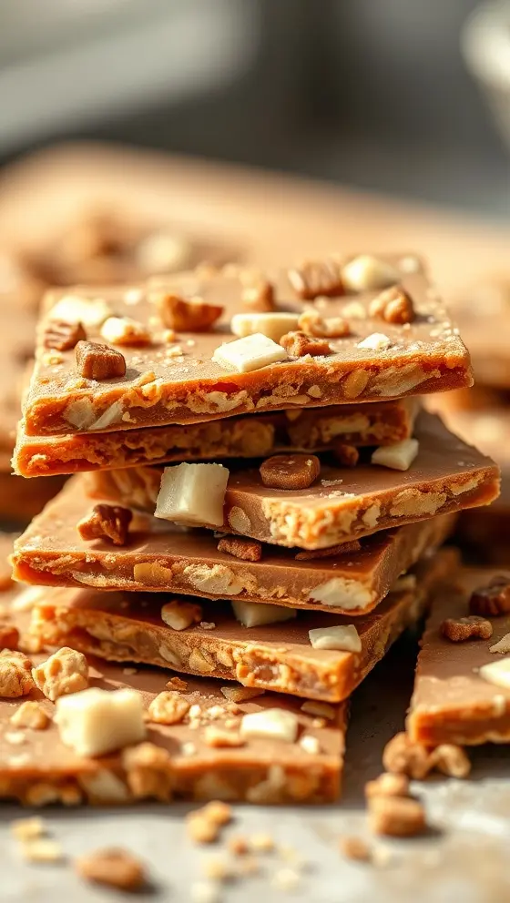 Sweet and Crunchy PB Cracker Bark