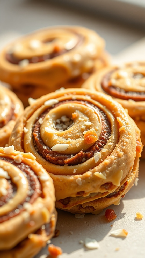 Toffee Coconut Swirl Cookies