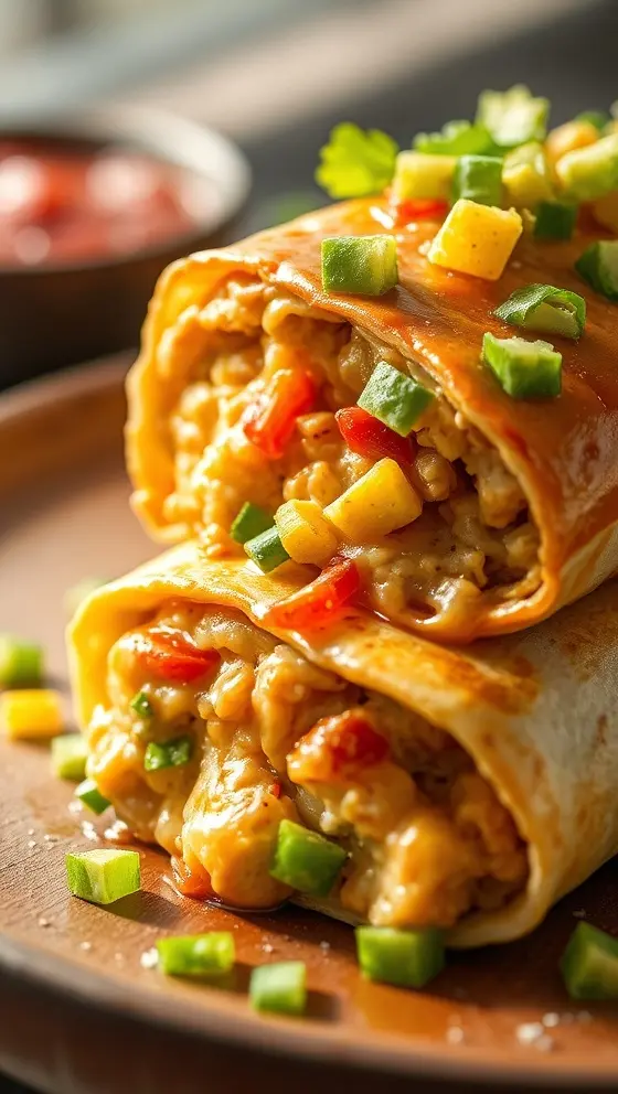 Green Chile Chicken Smothered Burritos Recipe Delight