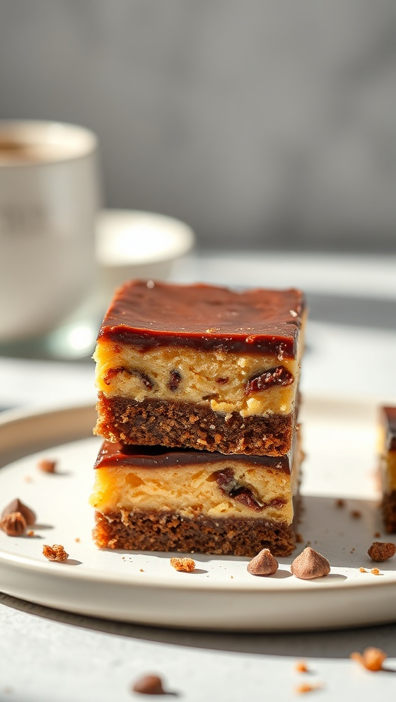 Decadent Dulce De Leche Chocolate Cheesecake Bars Recipe