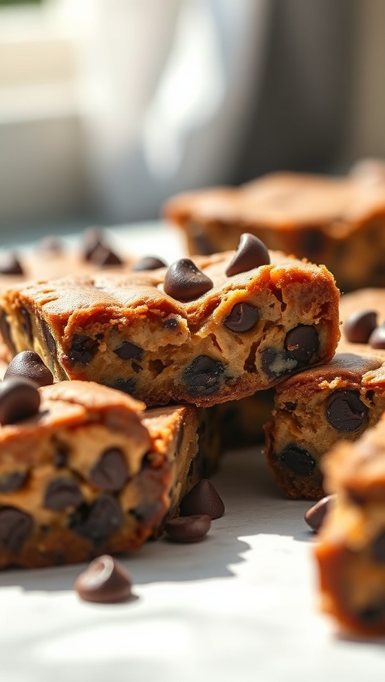 Gooey Chocolate Chip Cookie Dough Brownie Bars Recipe
