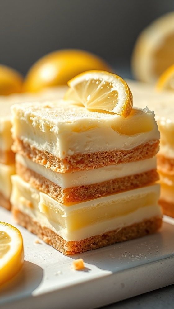 Lemon Cream Cheese Bars Recipe Tangy Creamy Dessert