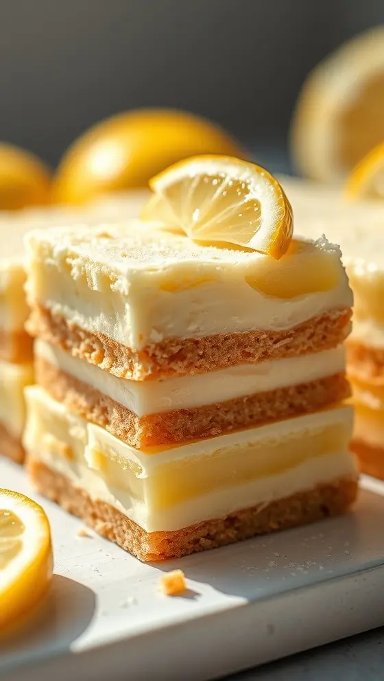 Lemon Cream Cheese Bars Recipe Tangy Creamy Dessert