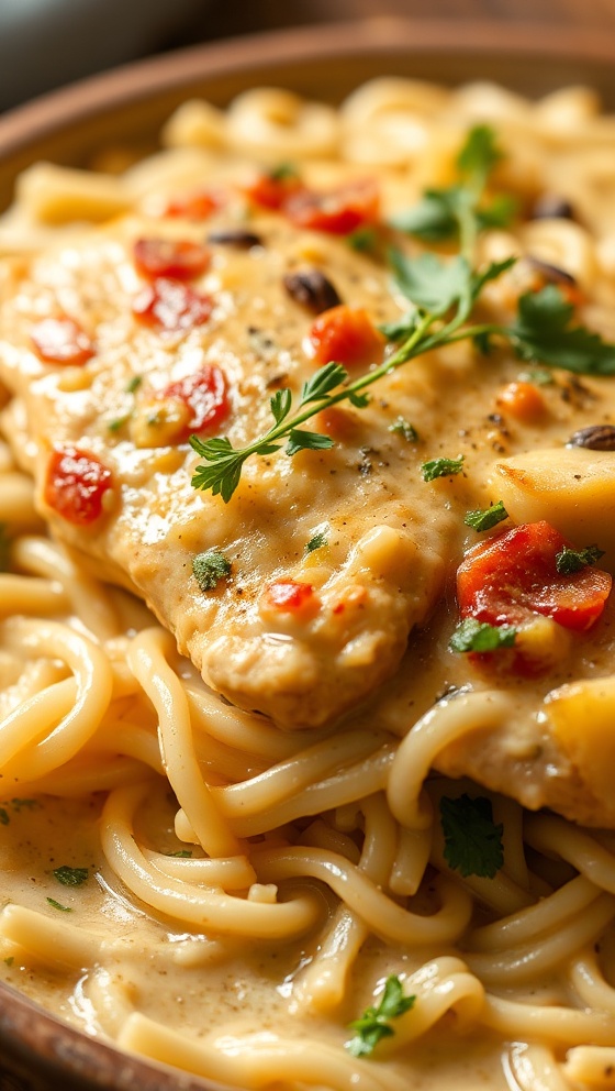 Slow Cooker Creamy Tuscan Chicken Orzo Easy Recipe