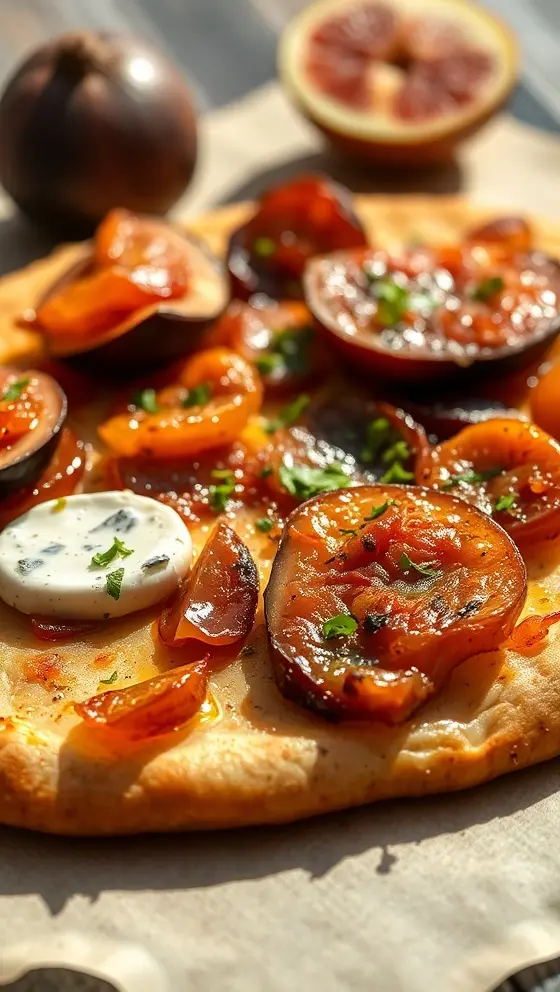 Caramelized Onion Fig And Blue Cheese Flatbread Recipe Easy Delicious