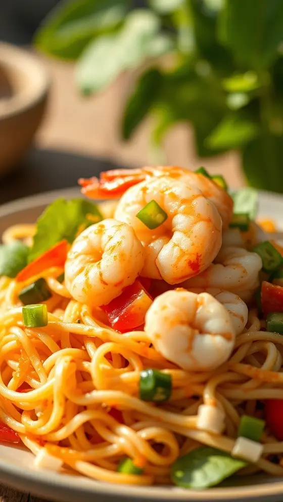 Chopped Thai Noodle Shrimp Salad Recipe Easy Delicious