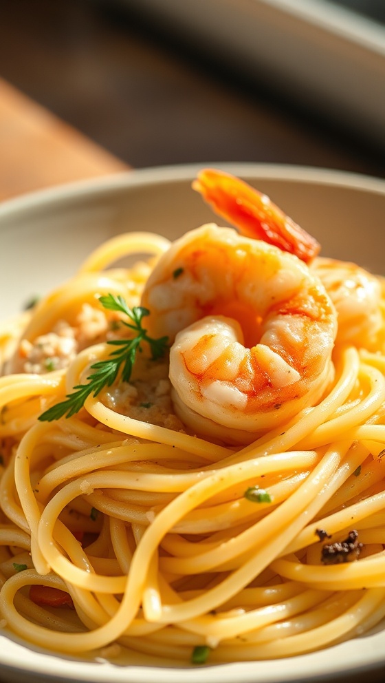 Creamy Angel Hair Pasta With Shrimp Easy Delicious Recipe