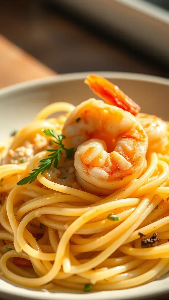 Creamy Angel Hair Pasta With Shrimp Easy Delicious Recipe