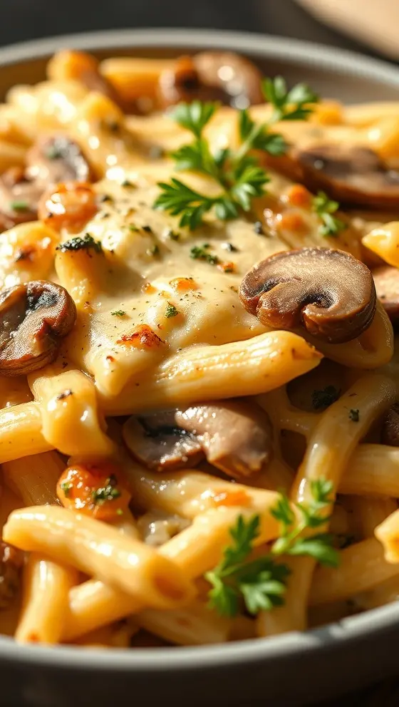 Creamy Chicken Tetrazzini Pasta Bake Recipe With Mushrooms
