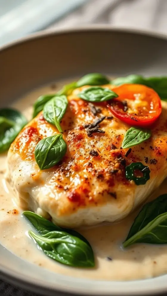 Creamy Keto Tuscan Cod Recipe With Spinach Tomatoes