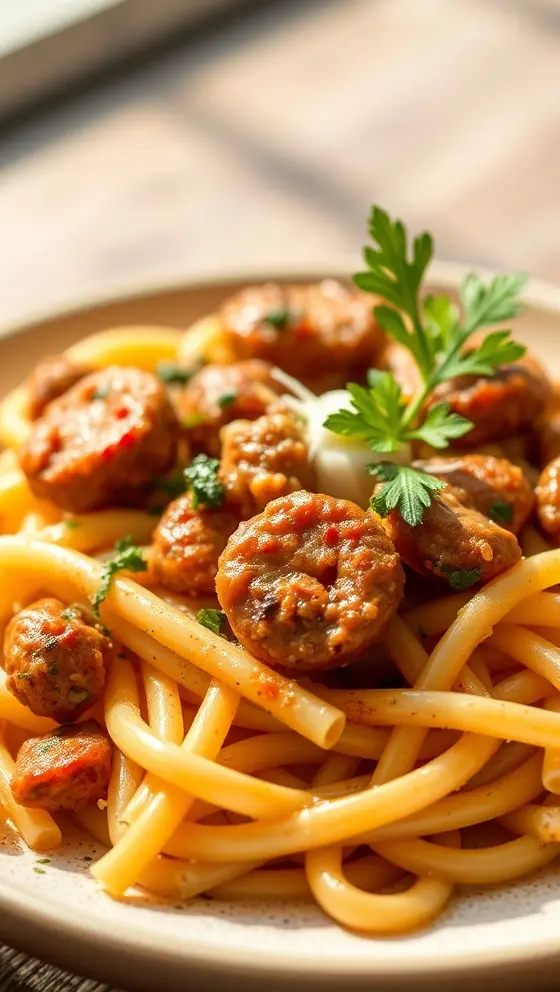Creamy Tuscan Sausage Pasta Recipe Easy Flavorful Meal