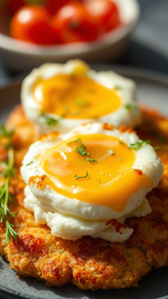 Crispy Feta Fried Eggs Recipe Quick Tasty Breakfast