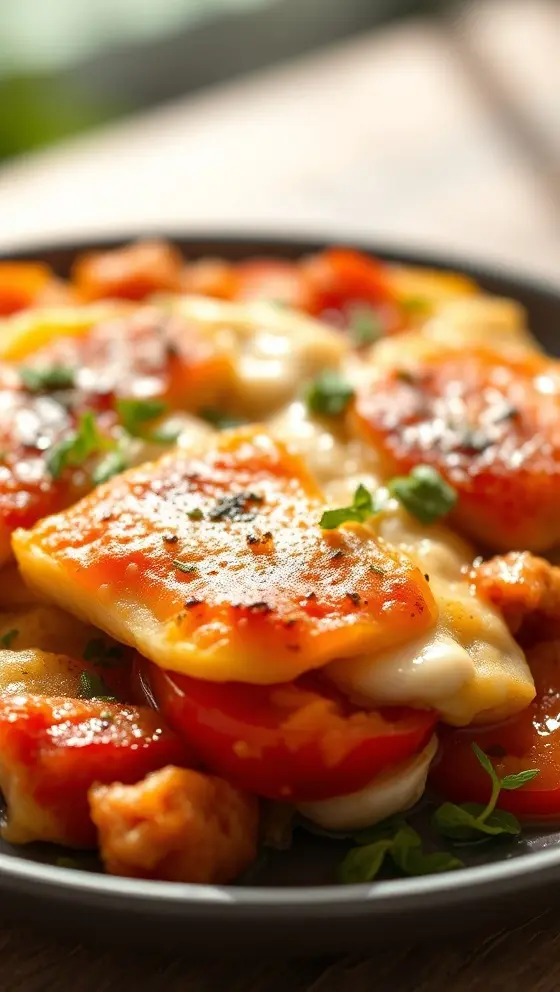 Gratin De Pates Healthy Au Poulet Et Sauce Tomate Recipe