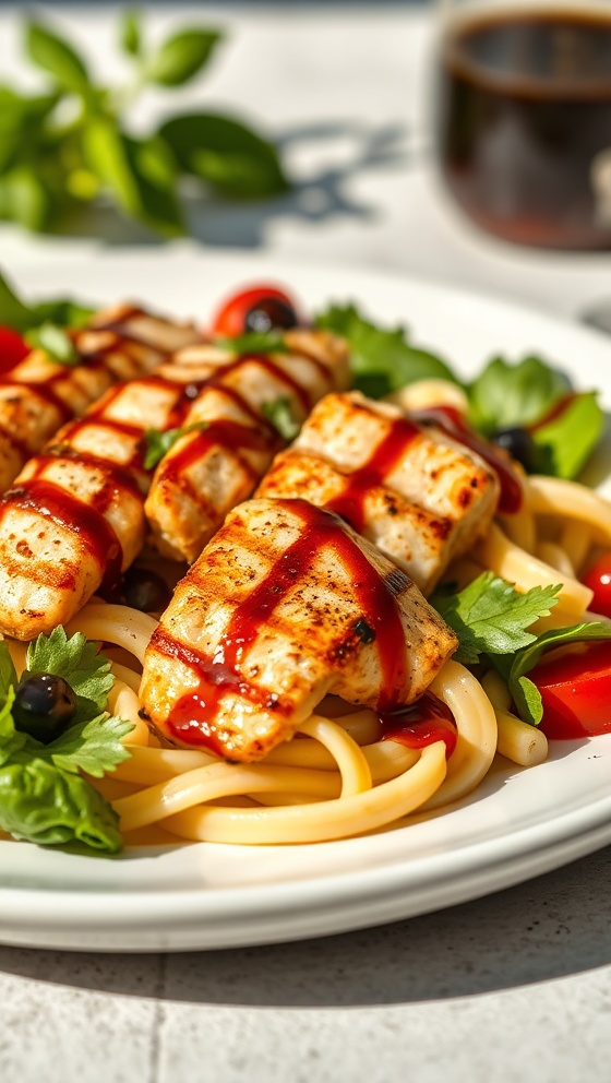 Grilled Chicken Pasta Salad With Balsamic Vinaigrette Easy Recipe