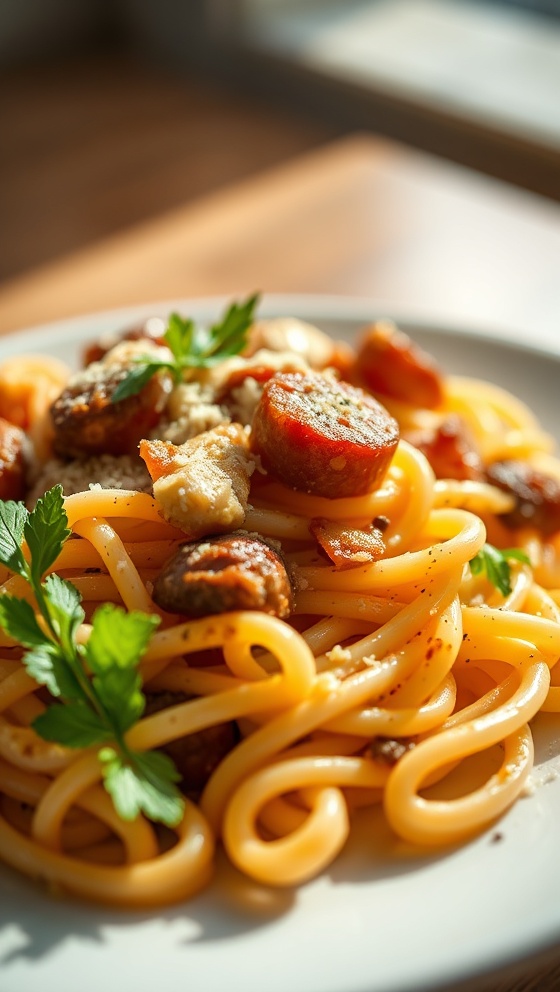 Sausage And Apple Rotini Recipe Sweet And Savory Pasta