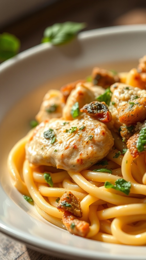 Tuscan Chicken Pasta Recipe Creamy Flavorful Dinner