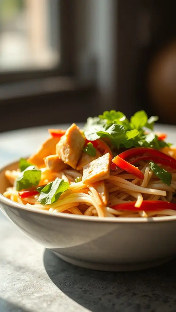 Vietnamese Rice Noodle Salad With Chicken Fresh Easy